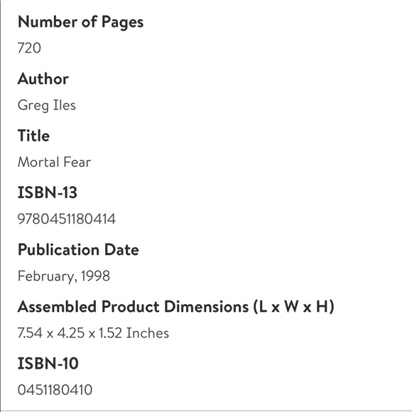 Mortal Fear by Greg Iles - paperback book suspense, thriller. - Picture 11 of 12